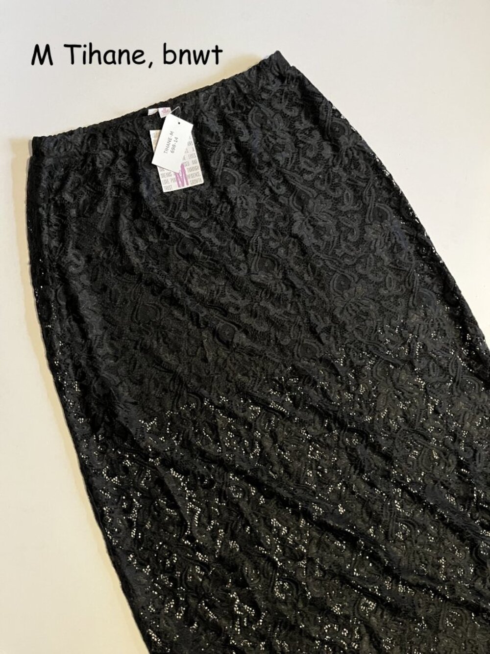 Medium Lularoe Tihane lace maxi skirt, black